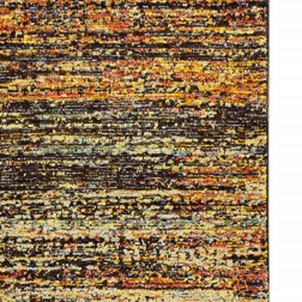 10' X 14' Gold And Slate Abstract Area Rug