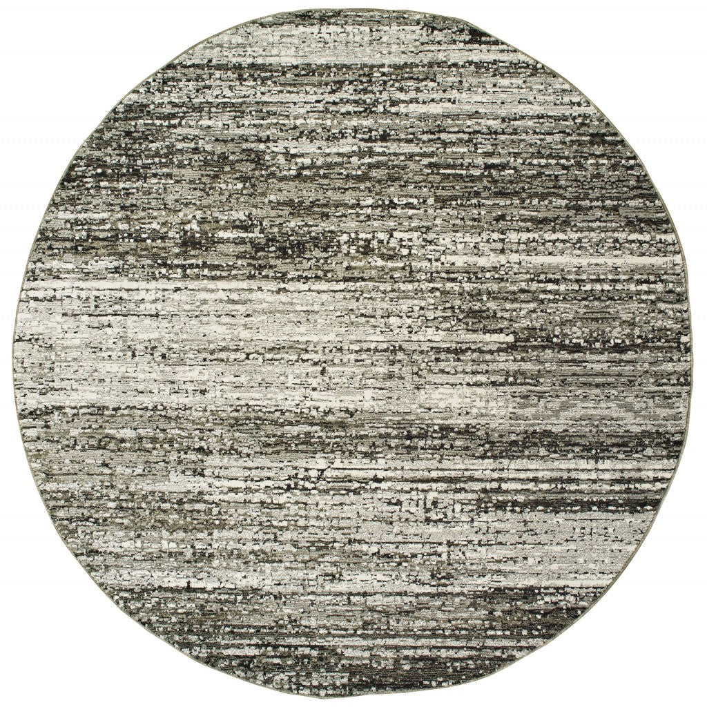 9' X 12' Ash And Slate Abstract Area Rug