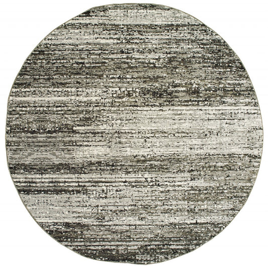 8' X 10' Ash And Slate Abstract Area Rug