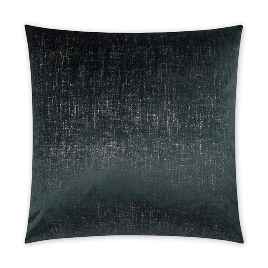 D.V. KAP HOME   24" x 24" Alnwick Pillow - Ebony Glam, Solid    - 3837-E-2424