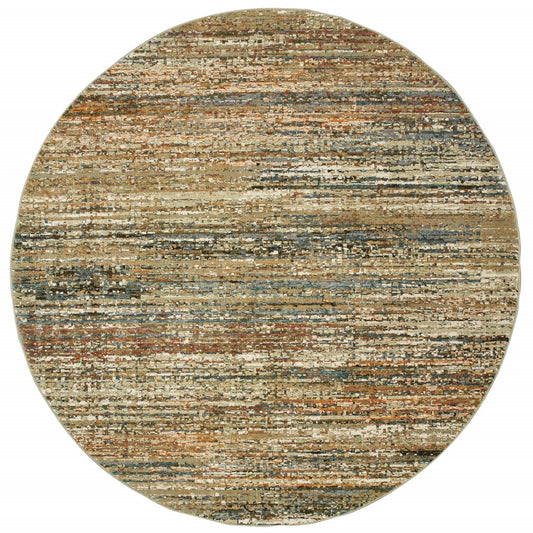 3'X5' Gold And Green Abstract Area Rug