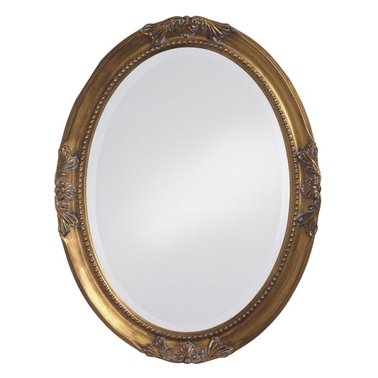 33" Gold Oval Framed Accent Mirror
