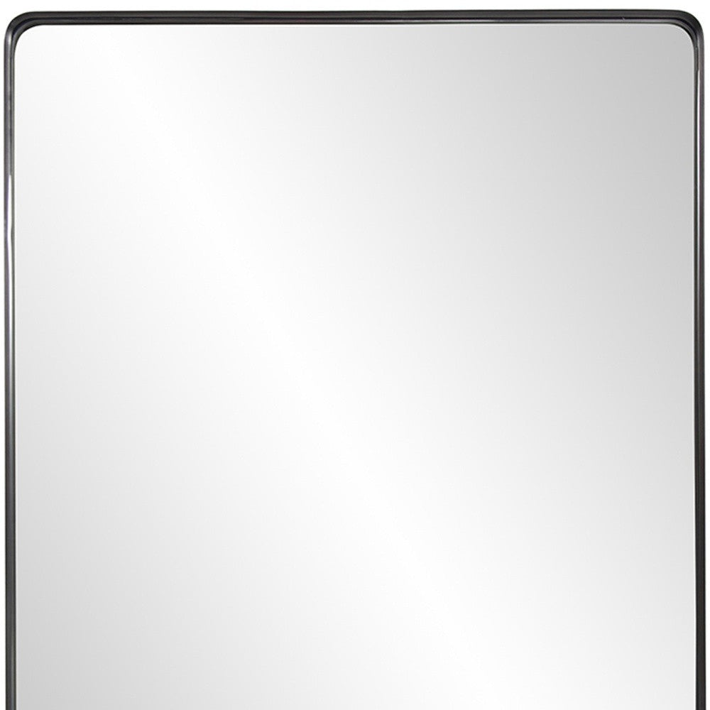 40" Black Metal Framed Accent Mirror