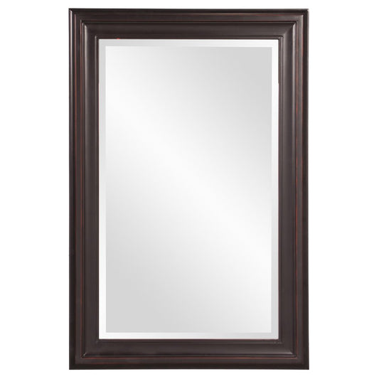 33" Bronze Wood Accent Mirror