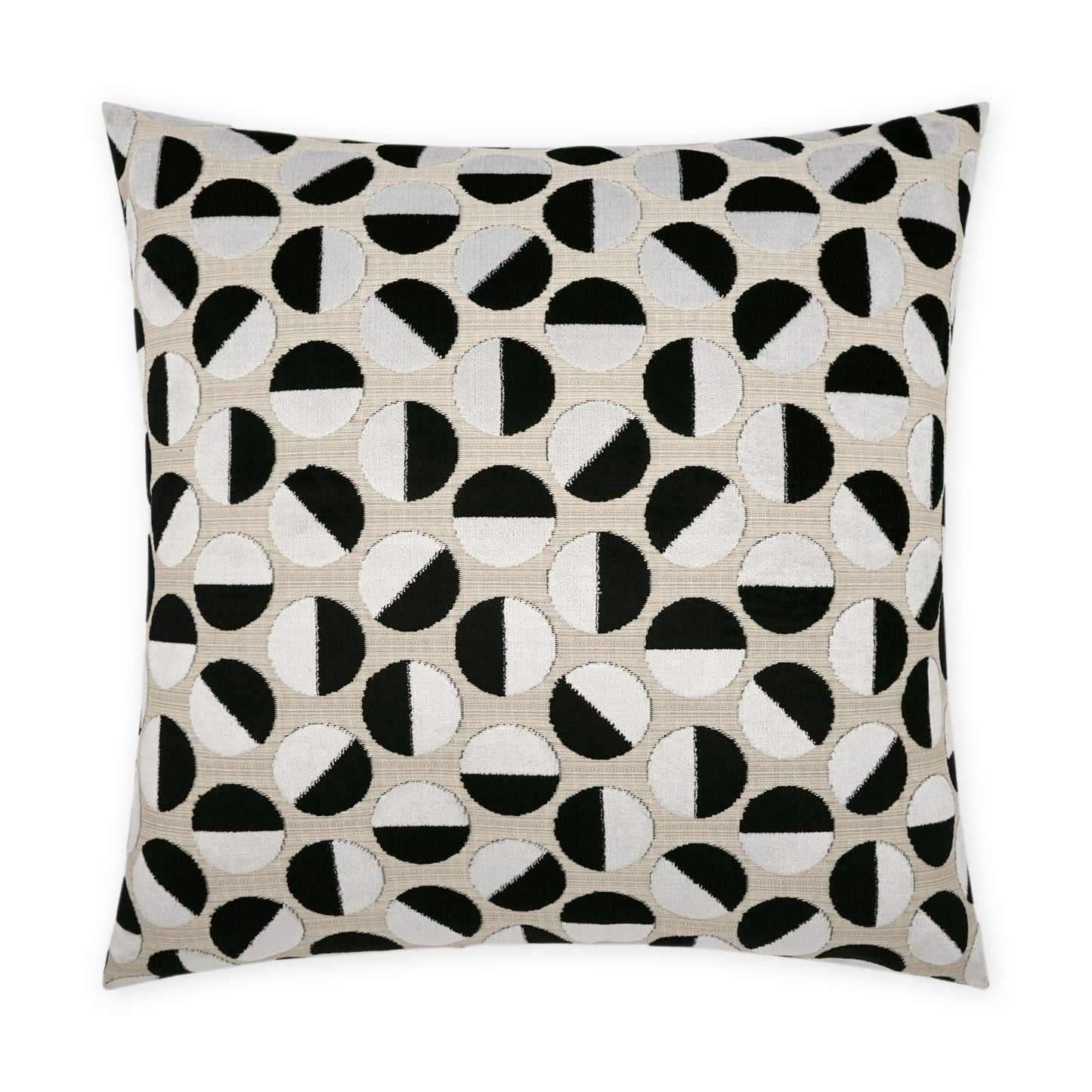 D.V. KAP HOME   24" x 24" Tilt Pillow Modern, Circular - Dots    - 3839-2424