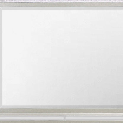 38" Champagne Wood Lighted Mounted Accent Mirror