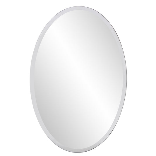 Oval Shaped Frameless Mirror