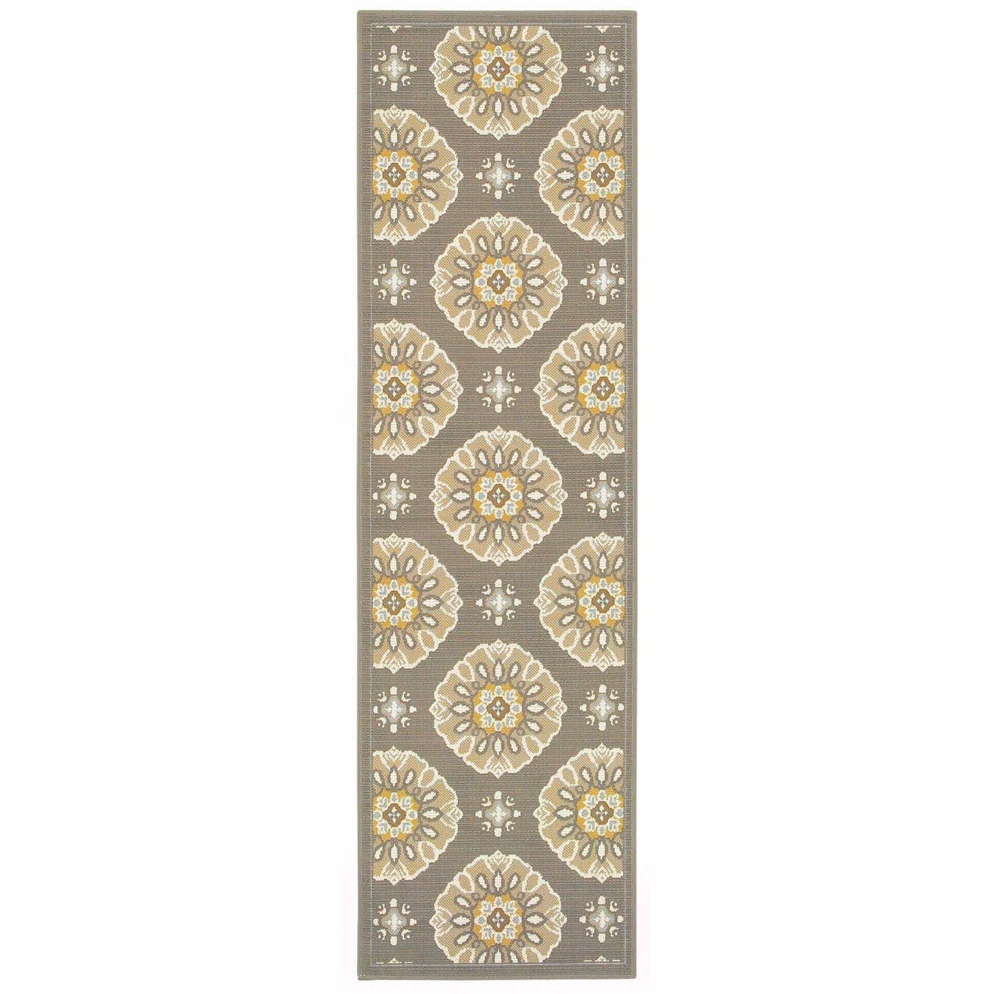 Gray Moroccan Indoor Outdoor Area Rug