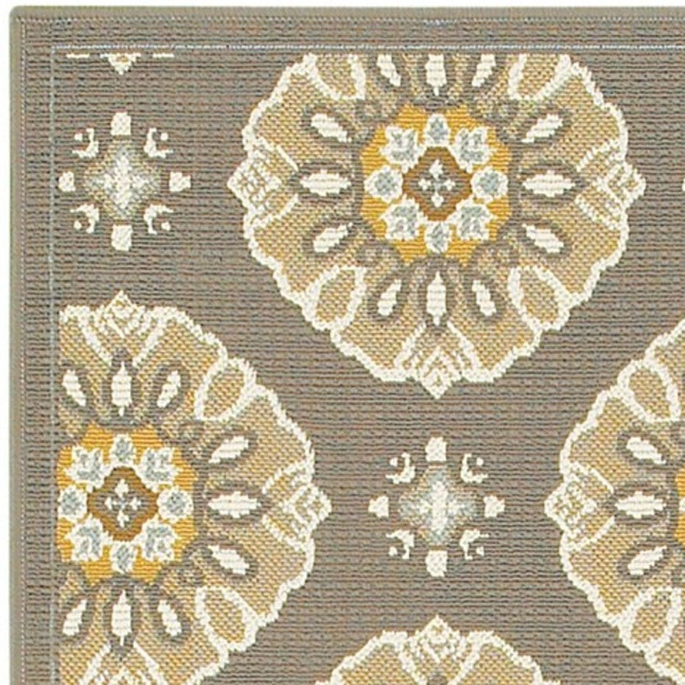 Gray Moroccan Indoor Outdoor Area Rug