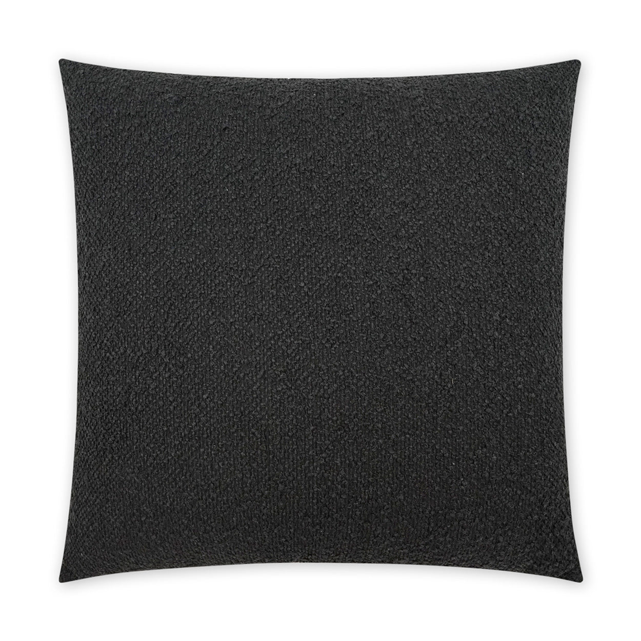 D.V. KAP HOME   24" x 24" Amara Pillow - Black Solid, Textured, Modern, Transitional    - 3842-B-2424