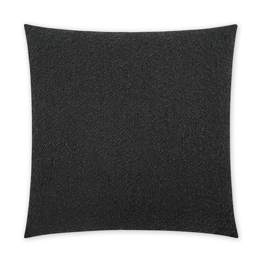 D.V. KAP HOME   24" x 24" Amara Pillow - Black Solid, Textured, Modern, Transitional    - 3842-B-2424