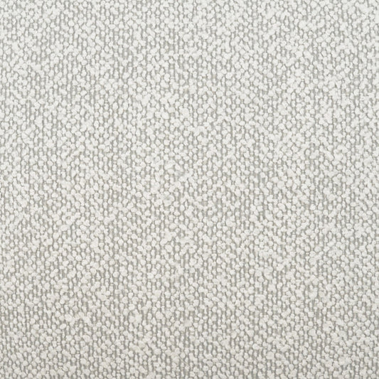 Light gray boucle fabric with tiny looped yarns; soft textured upholstery material.