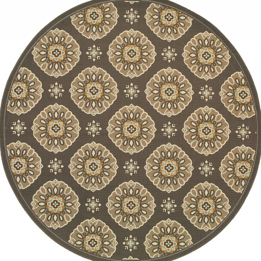 8' x 11' Gray Moroccan Indoor Outdoor Area Rug