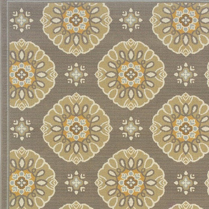 8' X 13' Gray Moroccan Indoor Outdoor Area Rug