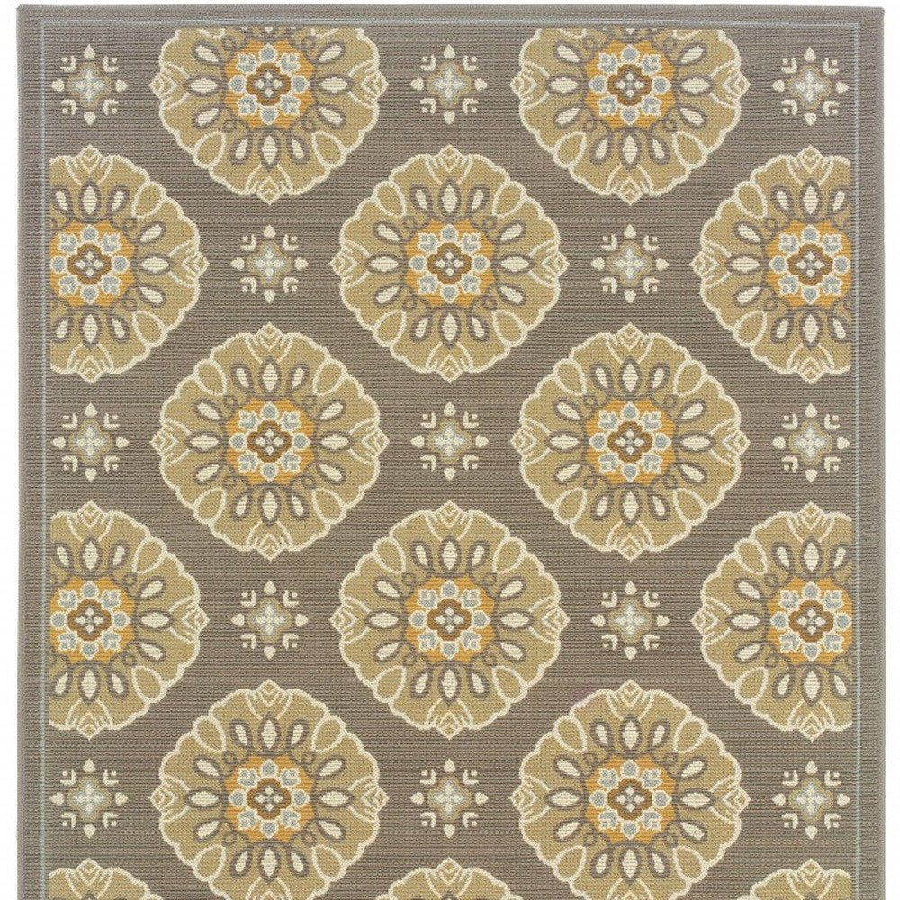 8' X 13' Gray Moroccan Indoor Outdoor Area Rug