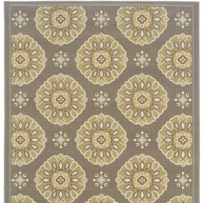 8' X 13' Gray Moroccan Indoor Outdoor Area Rug