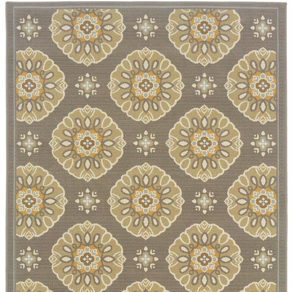 8' X 13' Gray Moroccan Indoor Outdoor Area Rug