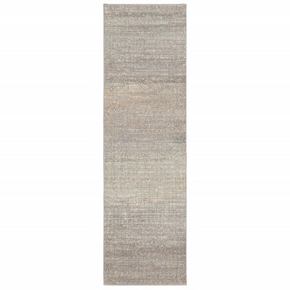 10' X 13' Gray And Green Abstract Distressed Area Rug