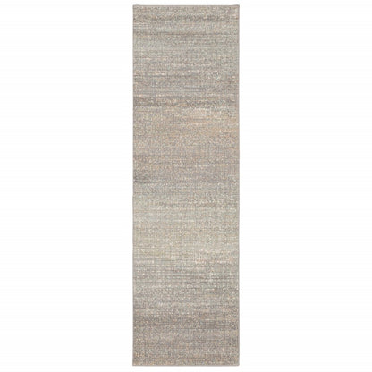 10' X 13' Gray And Green Abstract Distressed Area Rug