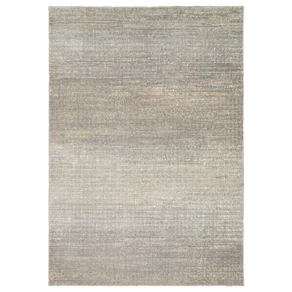 7' Gray Green Abstract Confetti Indoor Runner Rug