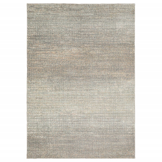 7' Gray Green Abstract Confetti Indoor Runner Rug