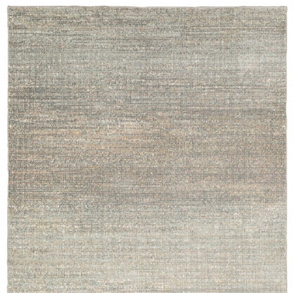 10' X 13' Gray And Green Abstract Distressed Area Rug