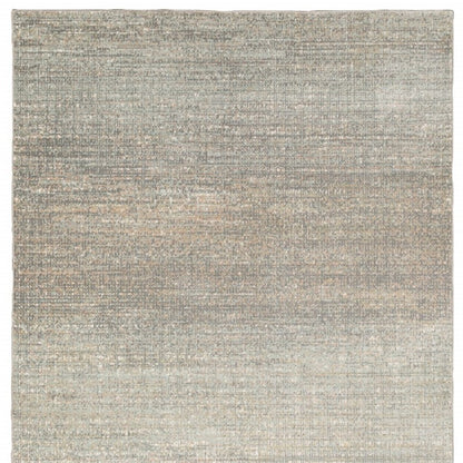10' X 13' Gray And Green Abstract Distressed Area Rug