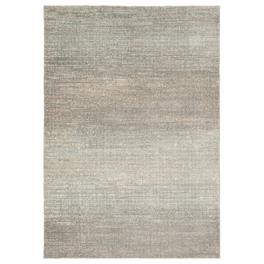 7' Gray Green Abstract Confetti Indoor Runner Rug