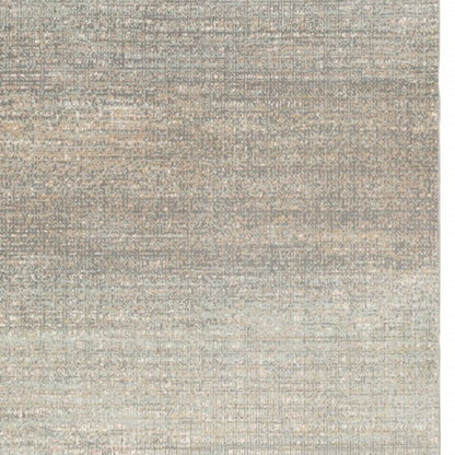 10' X 13' Gray And Green Abstract Distressed Area Rug