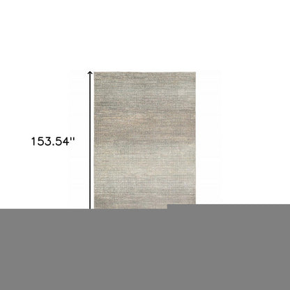10' X 13' Gray And Green Abstract Distressed Area Rug