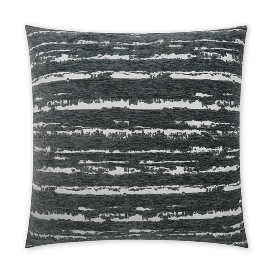 D.V. KAP HOME   24" x 24" Cruz Pillow - Charcoal Abstract, Transitional    - 3843-C-2424