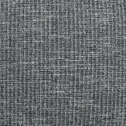 Black textured pillow fabric with a speckled, tweed-like weave.