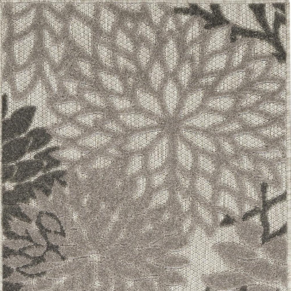 12' Gray Indoor Outdoor Runner Rug