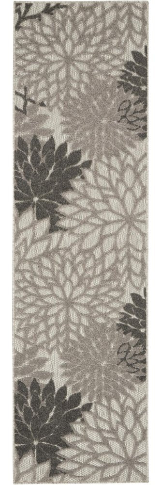 4' Gray Round Indoor Outdoor Area Rug