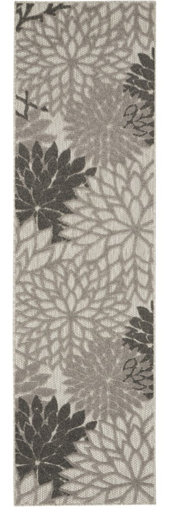 12' Gray Indoor Outdoor Runner Rug