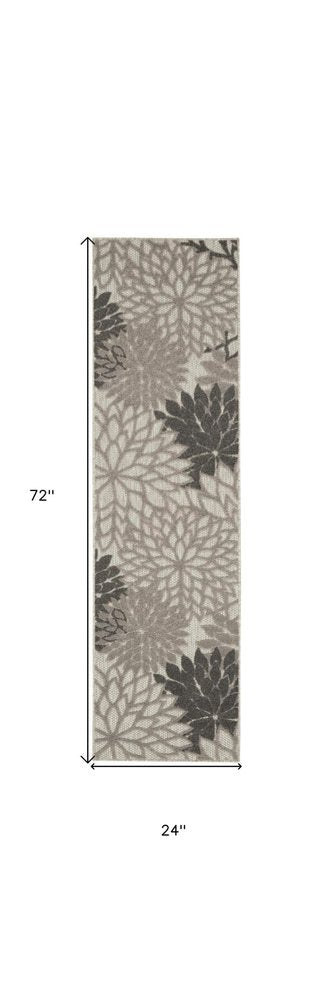 3' X 4' Gray Indoor Outdoor Area Rug