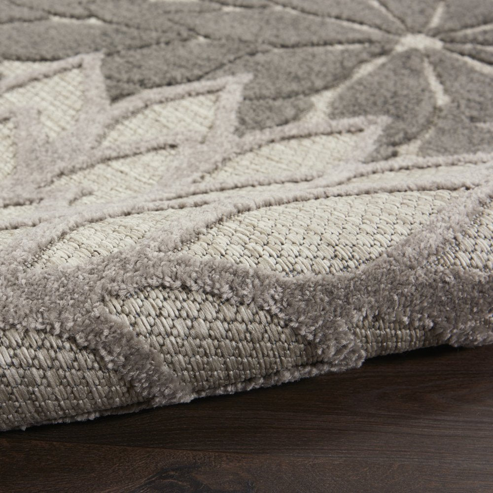 6' X 9' Gray Indoor Outdoor Area Rug