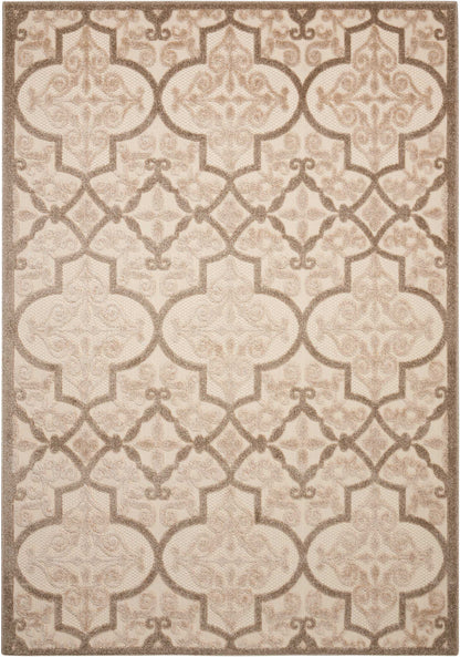 8' X 11' Cream Moroccan Indoor Outdoor Area Rug