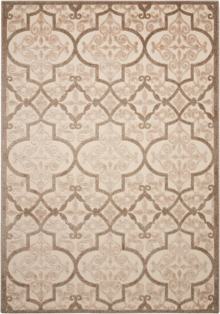 8' X 11' Cream Moroccan Indoor Outdoor Area Rug