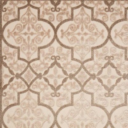 8' X 11' Cream Moroccan Indoor Outdoor Area Rug