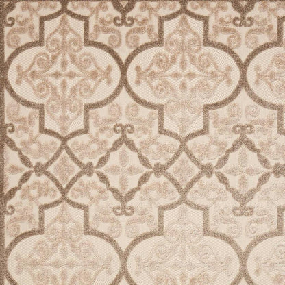 8' X 11' Cream Moroccan Indoor Outdoor Area Rug