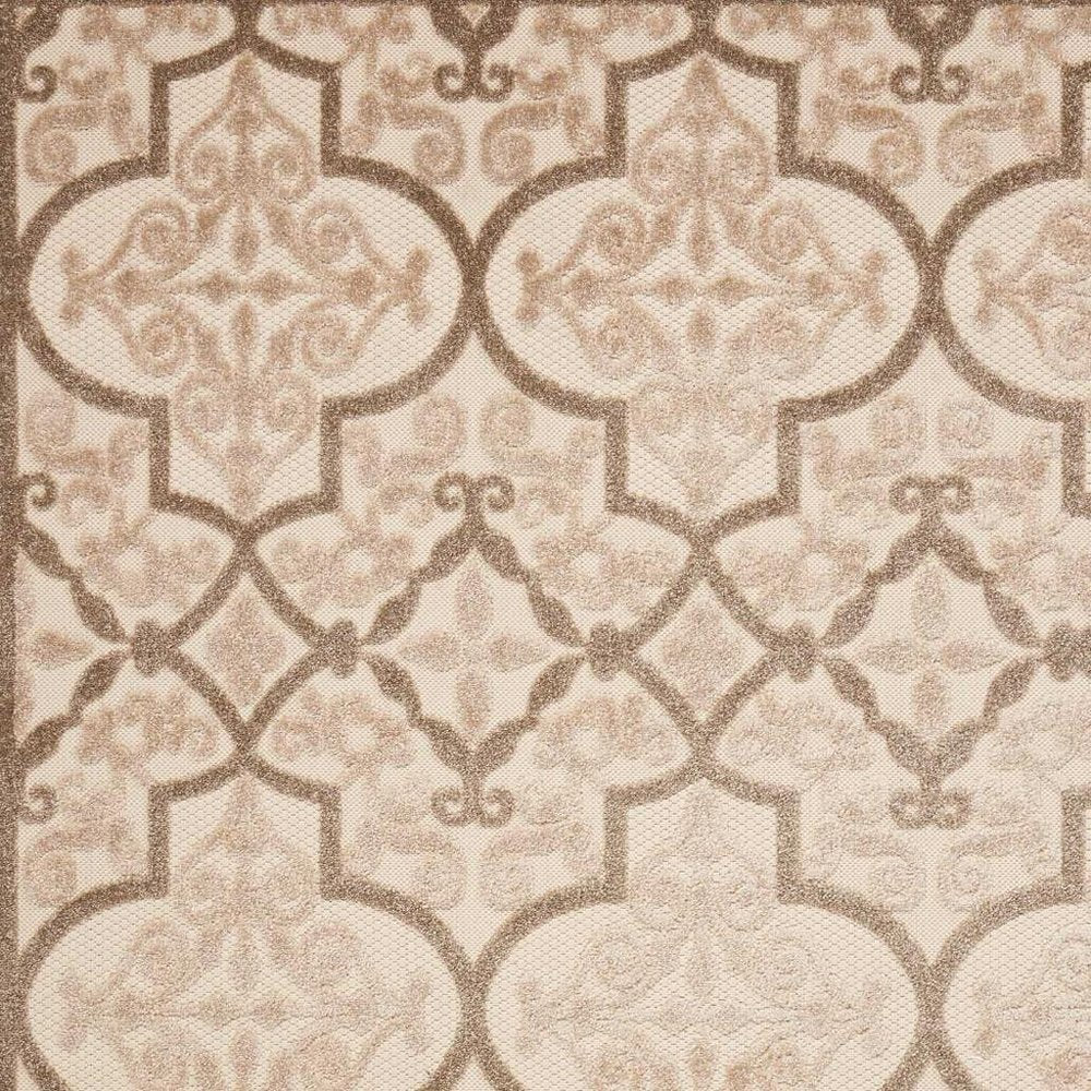 8' X 11' Cream Moroccan Indoor Outdoor Area Rug