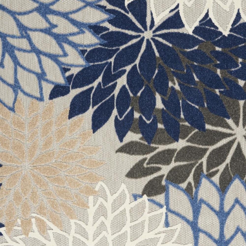 7' X 10' Blue And Gray Indoor Outdoor Area Rug