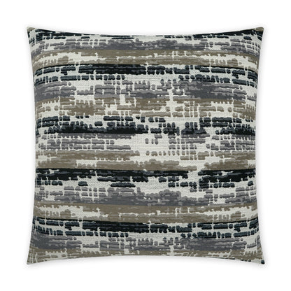 D.V. KAP HOME   24" x 24" Maldon Pillow - Ebony Abstract, Modern    - 3850-E-2424