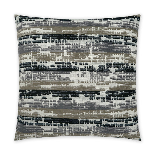 D.V. KAP HOME   24" x 24" Maldon Pillow - Ebony Abstract, Modern    - 3850-E-2424