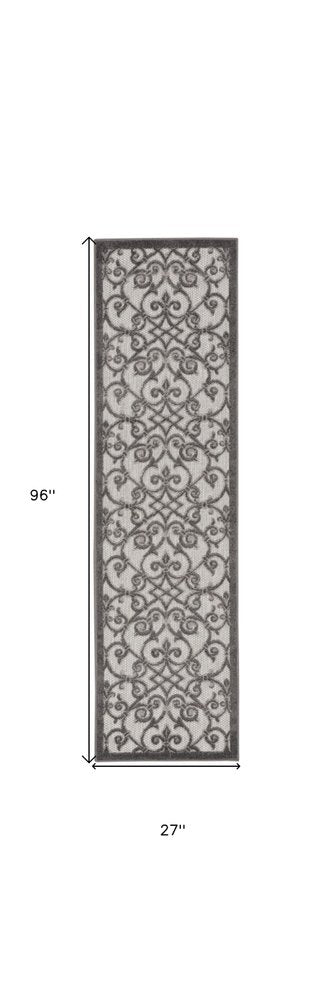 6' Gray Indoor Outdoor Area Rug