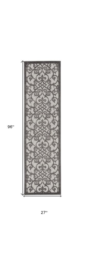 6' Gray Indoor Outdoor Area Rug