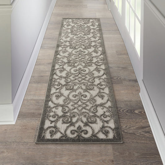 8' Gray Indoor Outdoor Area Rug