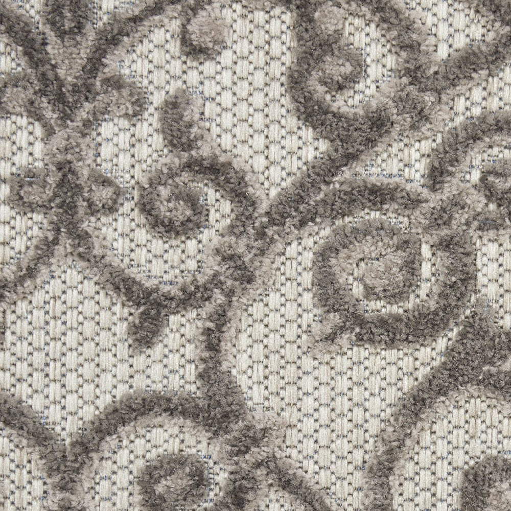 8' X 11' Gray Indoor Outdoor Area Rug