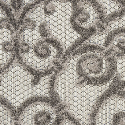 8' X 11' Gray Indoor Outdoor Area Rug